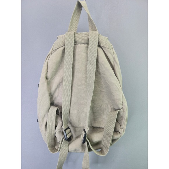Kipling Backpack Seoul Small Khaki Tan Nylon Multi-Pocket Vintage Y2K Travel Bag main image 7